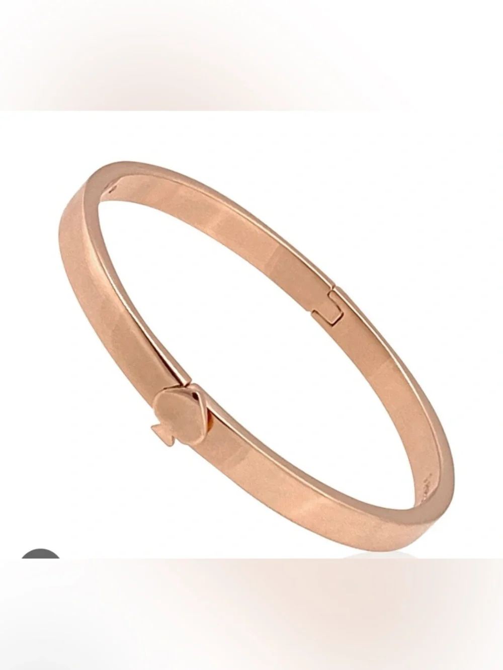 kate spade rose gold heart hinge bangle bracelet NWT - Picture 2 of 7